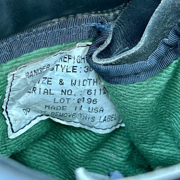 Vintage 1990s Ranger Firefighter Boots Size 10 W Black Leather Zipper Lace Up - Picture 8 of 16